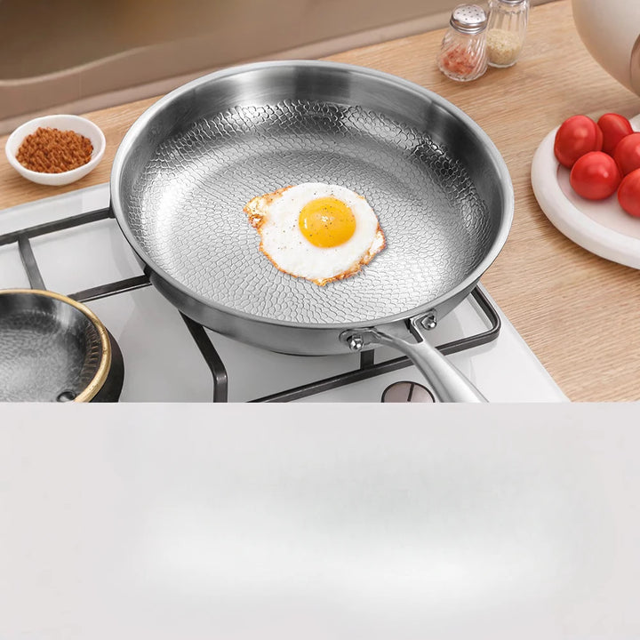 High-end titanium pan, household uncoated steak frying