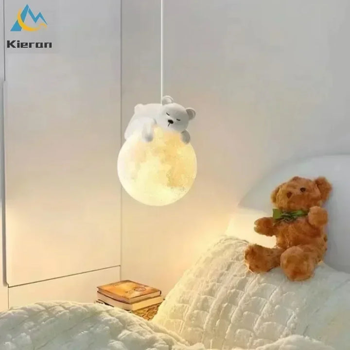 Moon LED Hanging Polar Bear, Rabbit Lamps